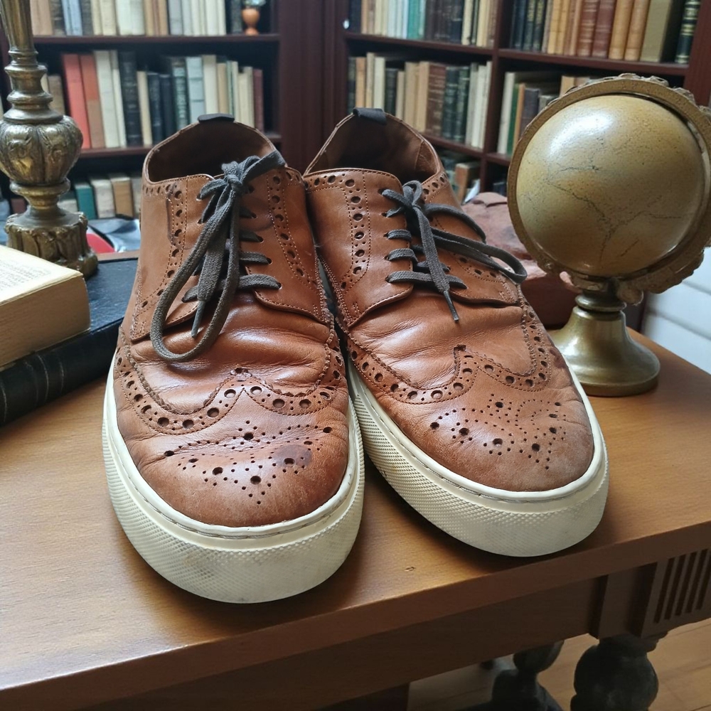 Cole Haan Tan Leather Brogue Men's Loafers